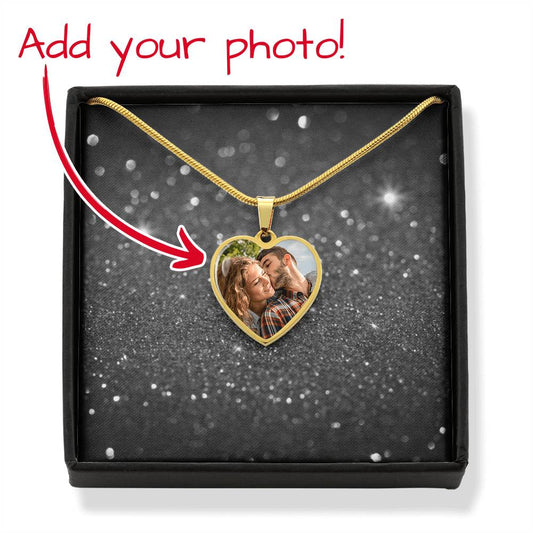 Custom Heart Photo Necklace