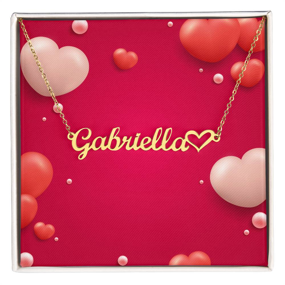 Personalized Heart Name Necklace