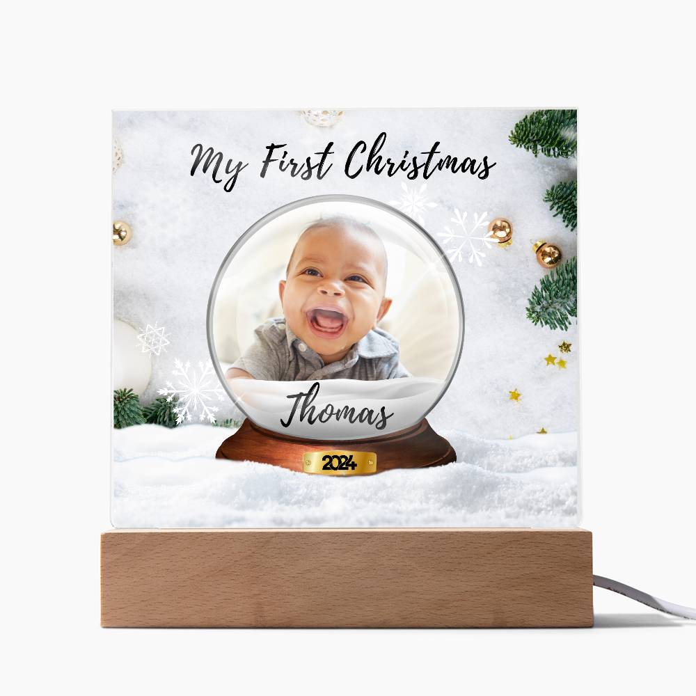 Custom My First Christmas Acrylic Plaque