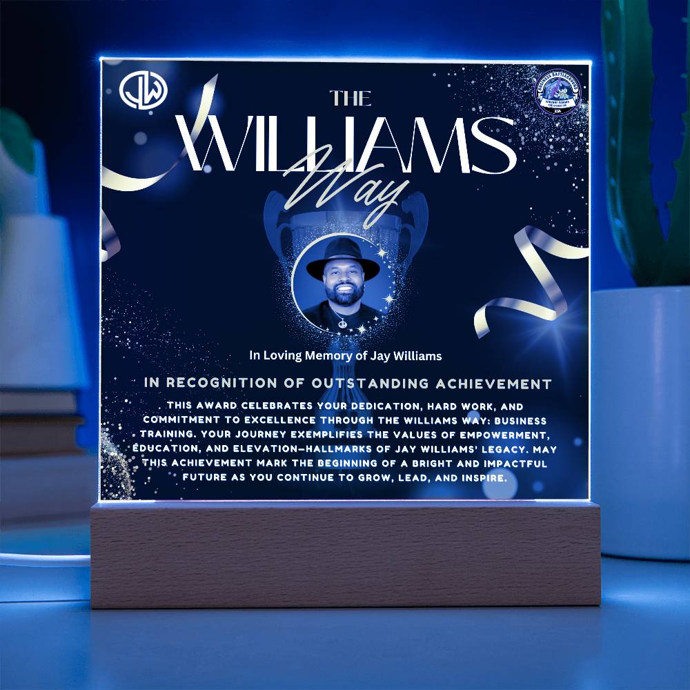 The Williams Way Outstanding Achievement Plaque