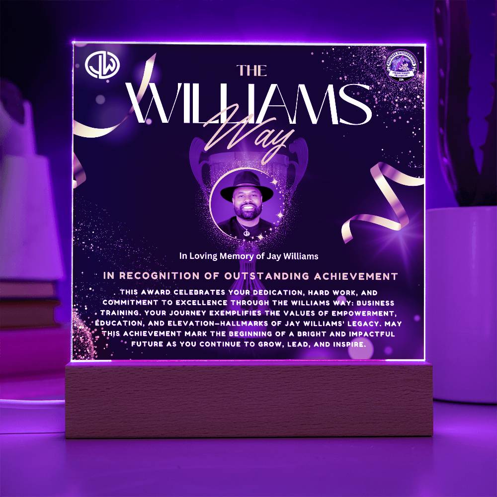 The Williams Way Outstanding Achievement Plaque