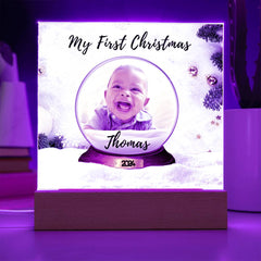 Custom My First Christmas Acrylic Plaque