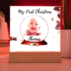 Custom My First Christmas Acrylic Plaque