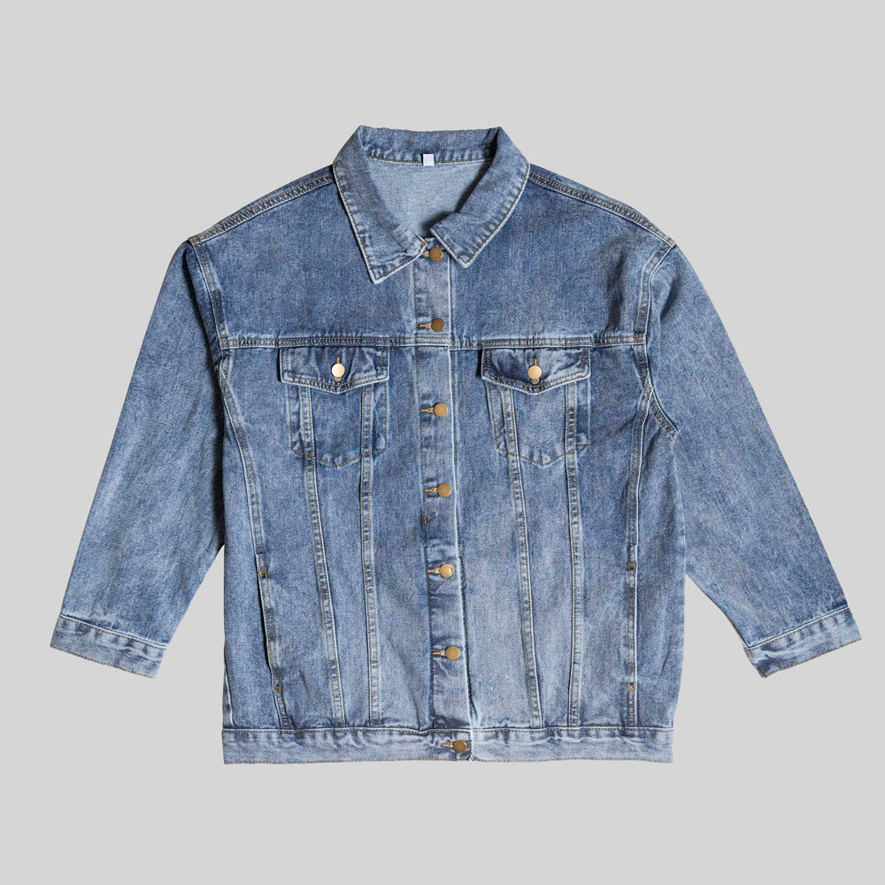 Custom Men's Printed Denim Jacket