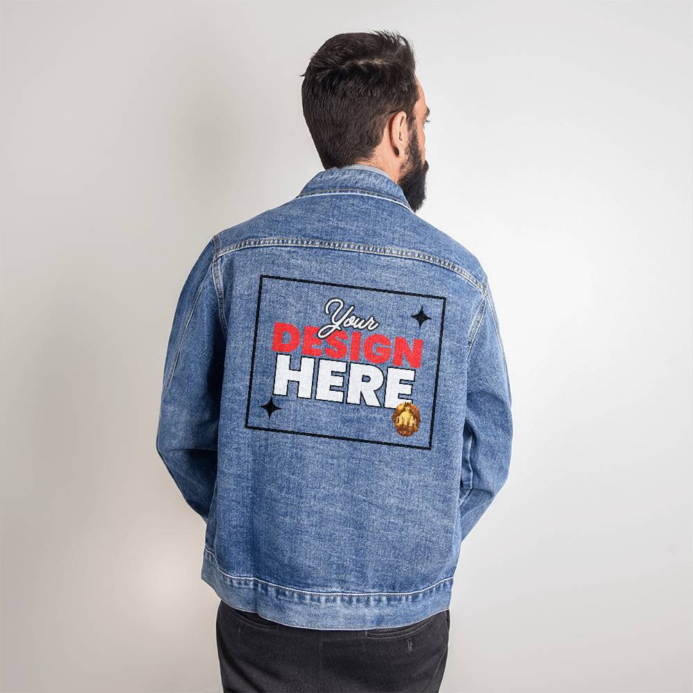 Custom Men's Printed Denim Jacket