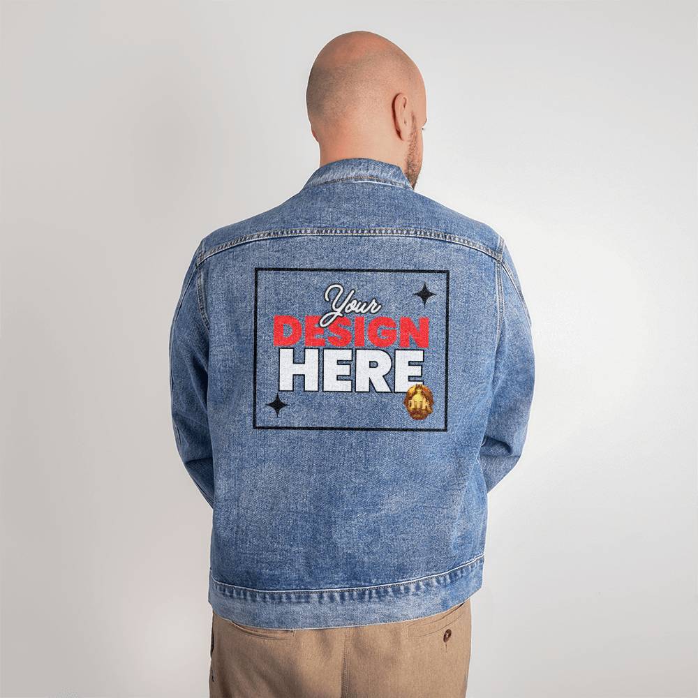 Custom Men's Printed Denim Jacket