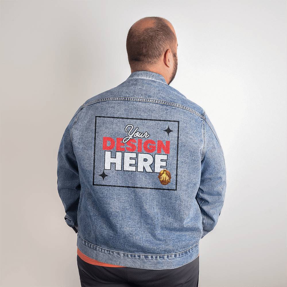 Custom Men's Printed Denim Jacket