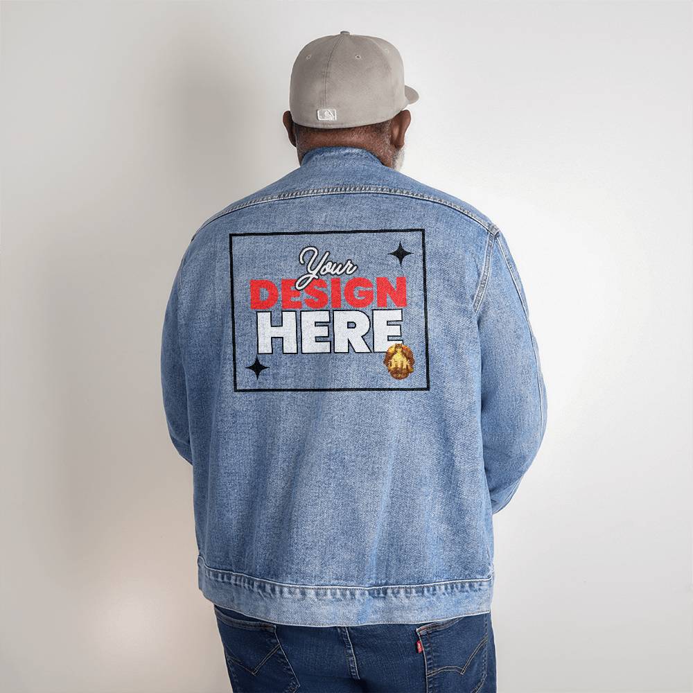 Custom Men's Printed Denim Jacket