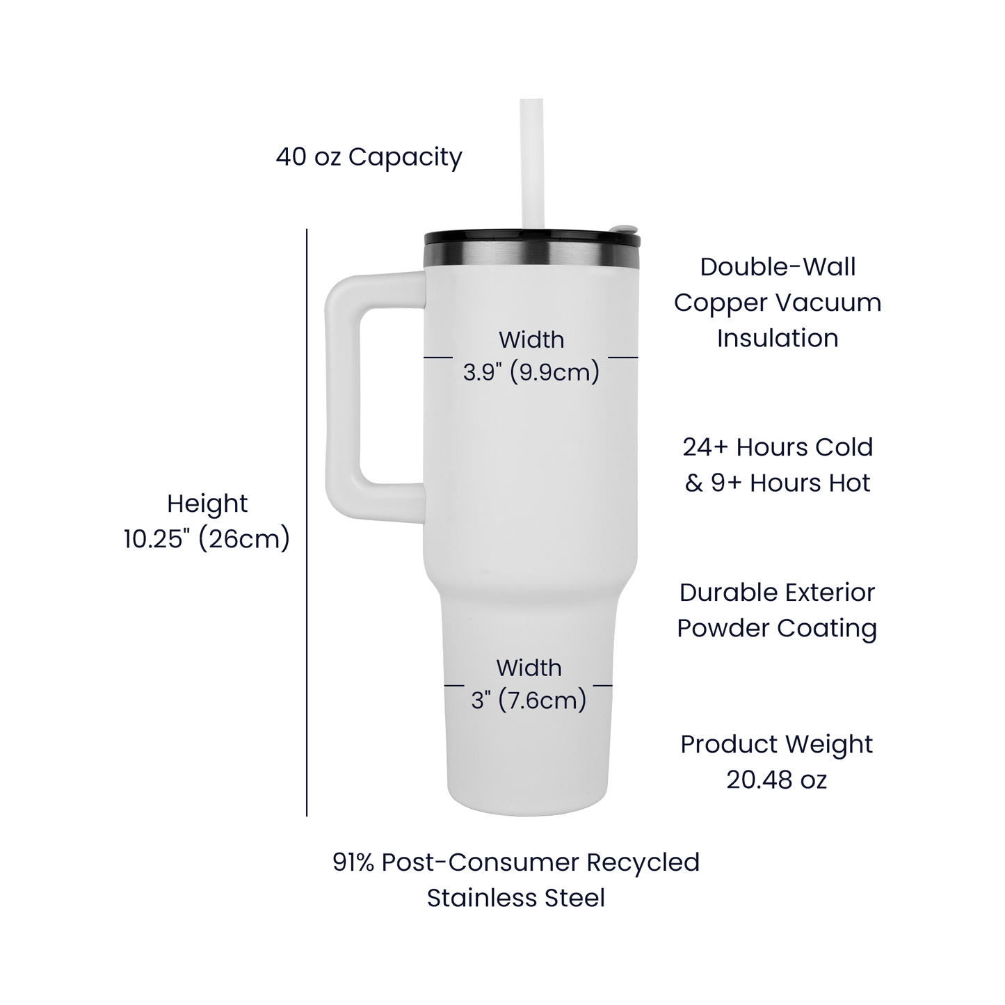 Steadfast Support 40oz Tumbler