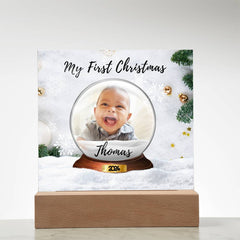 Custom My First Christmas Acrylic Plaque