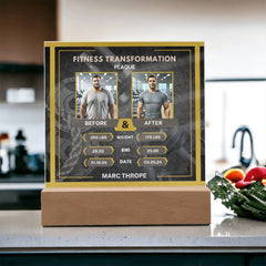 Custom Fitness Transformation Plaque – Celebrate Every Milestone of Your Fitness Journey