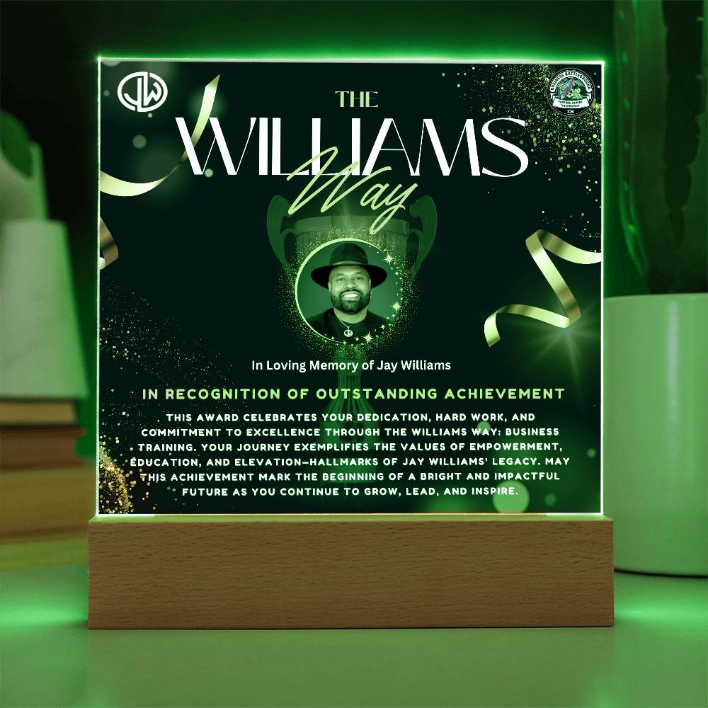 The Williams Way Outstanding Achievement Plaque