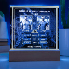 Custom Fitness Transformation Plaque – Celebrate Every Milestone of Your Fitness Journey