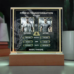 Custom Fitness Transformation Plaque – Celebrate Every Milestone of Your Fitness Journey