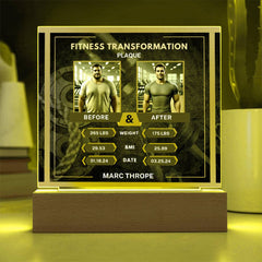 Custom Fitness Transformation Plaque – Celebrate Every Milestone of Your Fitness Journey