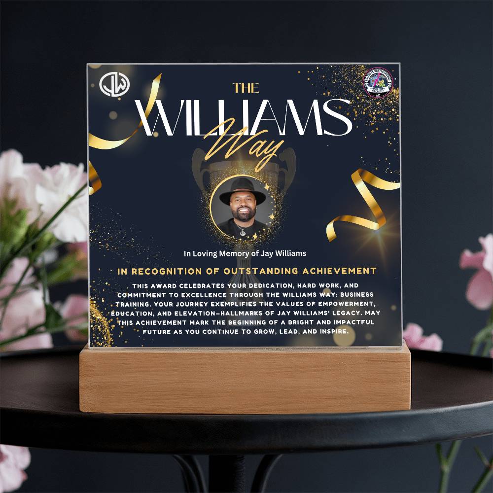 The Williams Way Outstanding Achievement Plaque