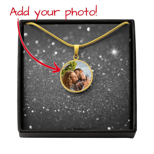 Custom Circle Photo Necklace