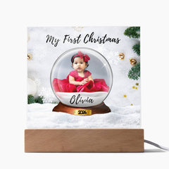 Custom My First Christmas Acrylic Plaque