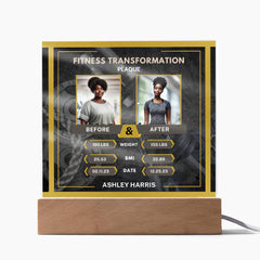 Custom Fitness Transformation Plaque – Celebrate Every Milestone of Your Fitness Journey