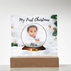 Custom My First Christmas Acrylic Plaque