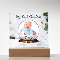 Custom My First Christmas Acrylic Plaque