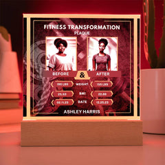 Custom Fitness Transformation Plaque – Celebrate Every Milestone of Your Fitness Journey