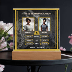 Custom Fitness Transformation Plaque – Celebrate Every Milestone of Your Fitness Journey