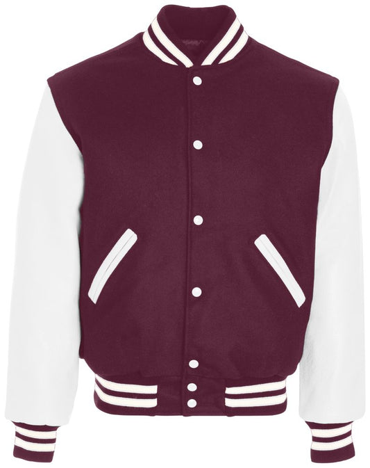 Maroon & White Premium Varsity Jacket