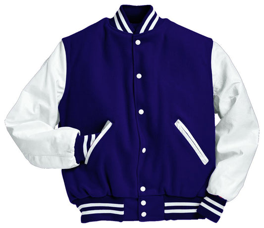 Purple & White Premium Varsity Jacket