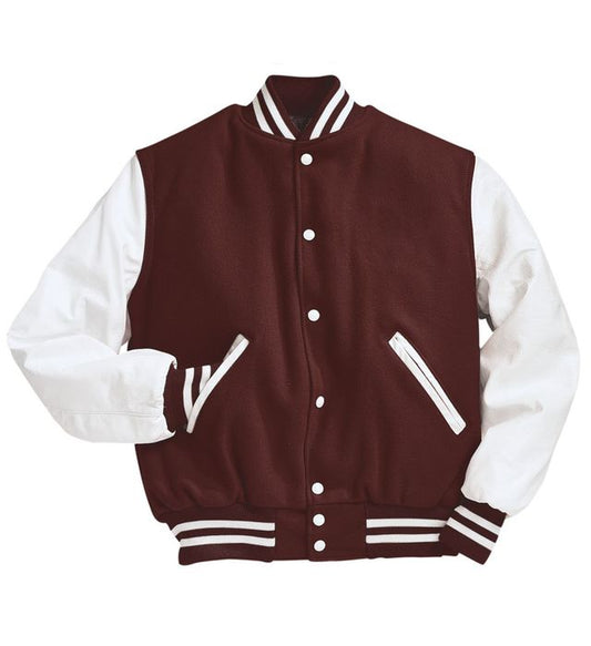 Maroon & White Premium Varsity Jacket