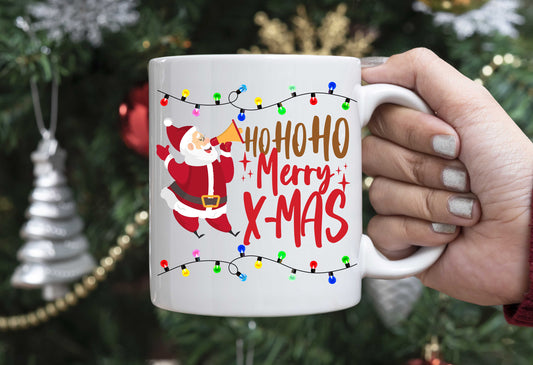 Ho, Ho, Ho, Merry Christmas Mug - Personalized Christmas Mug - Santa Christmas Mug - Custom Merry Christmas Mug - Add Your Own Photo & Text