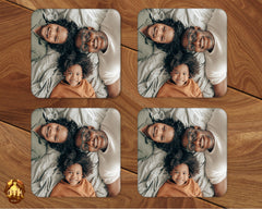 Personalized Photo Coasters - Custom Hardboard Coasters - Personalized Barware - Photo Coasters - Add Your Own Photo, Logo & Text